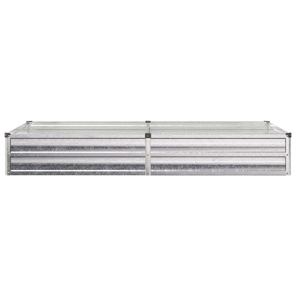 vidaXL Raised Garden Bed Silver 160 x 80 x 24 cm galvanized