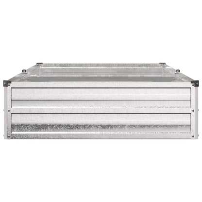 vidaXL Raised Garden Bed Silver 160 x 80 x 24 cm galvanized