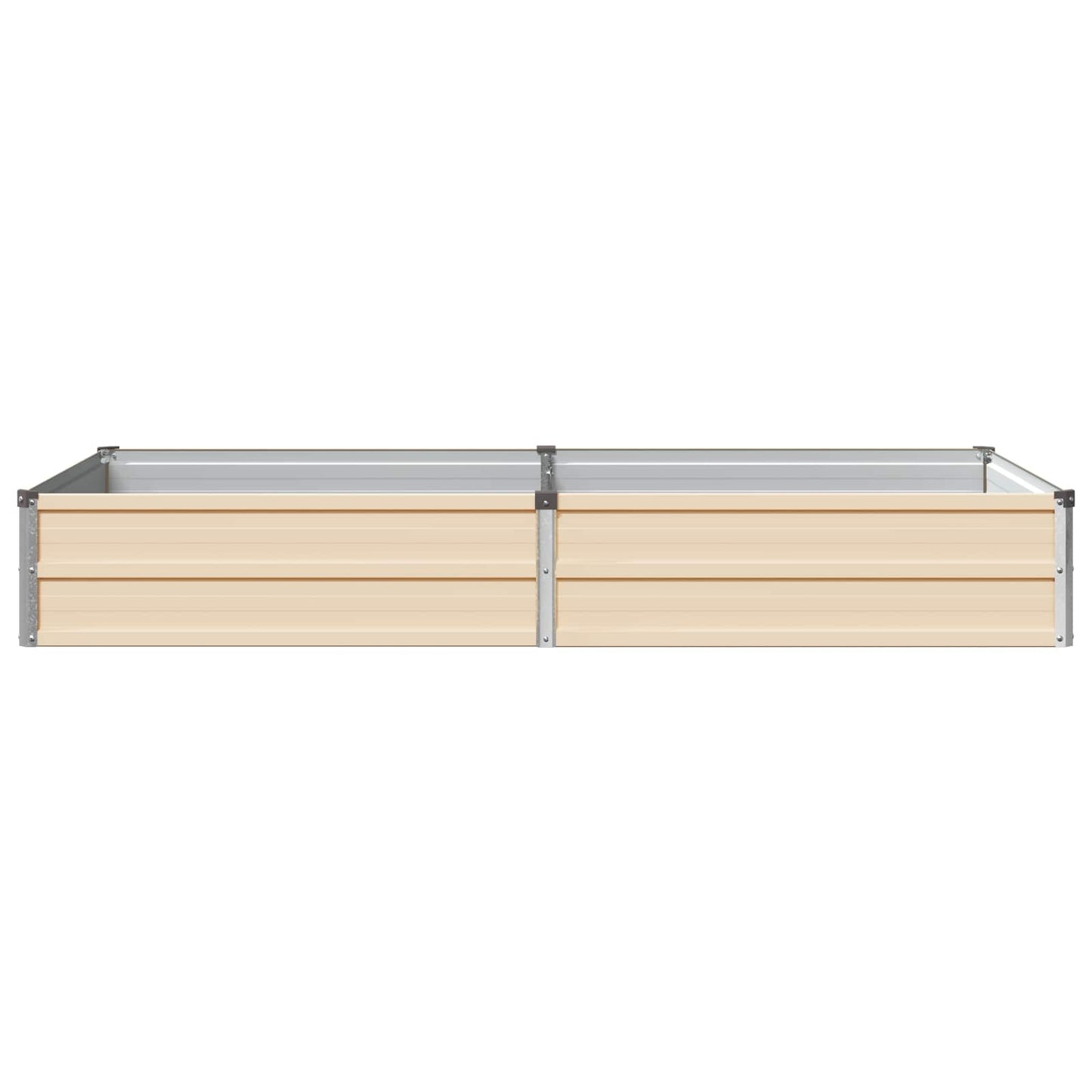 vidaXL Raised Garden Bed Ivory 160 x 80 x 24 cm cold-rolled steel