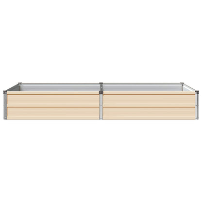 vidaXL Raised Garden Bed Ivory 160 x 80 x 24 cm cold-rolled steel