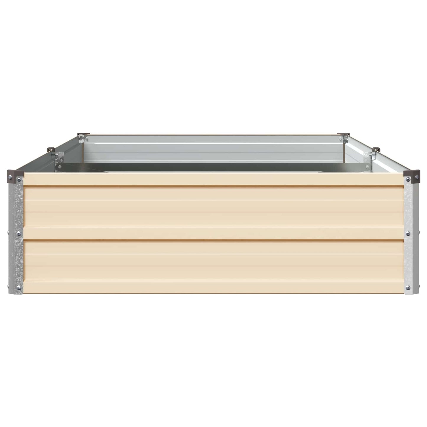 vidaXL Raised Garden Bed Ivory 160 x 80 x 24 cm cold-rolled steel