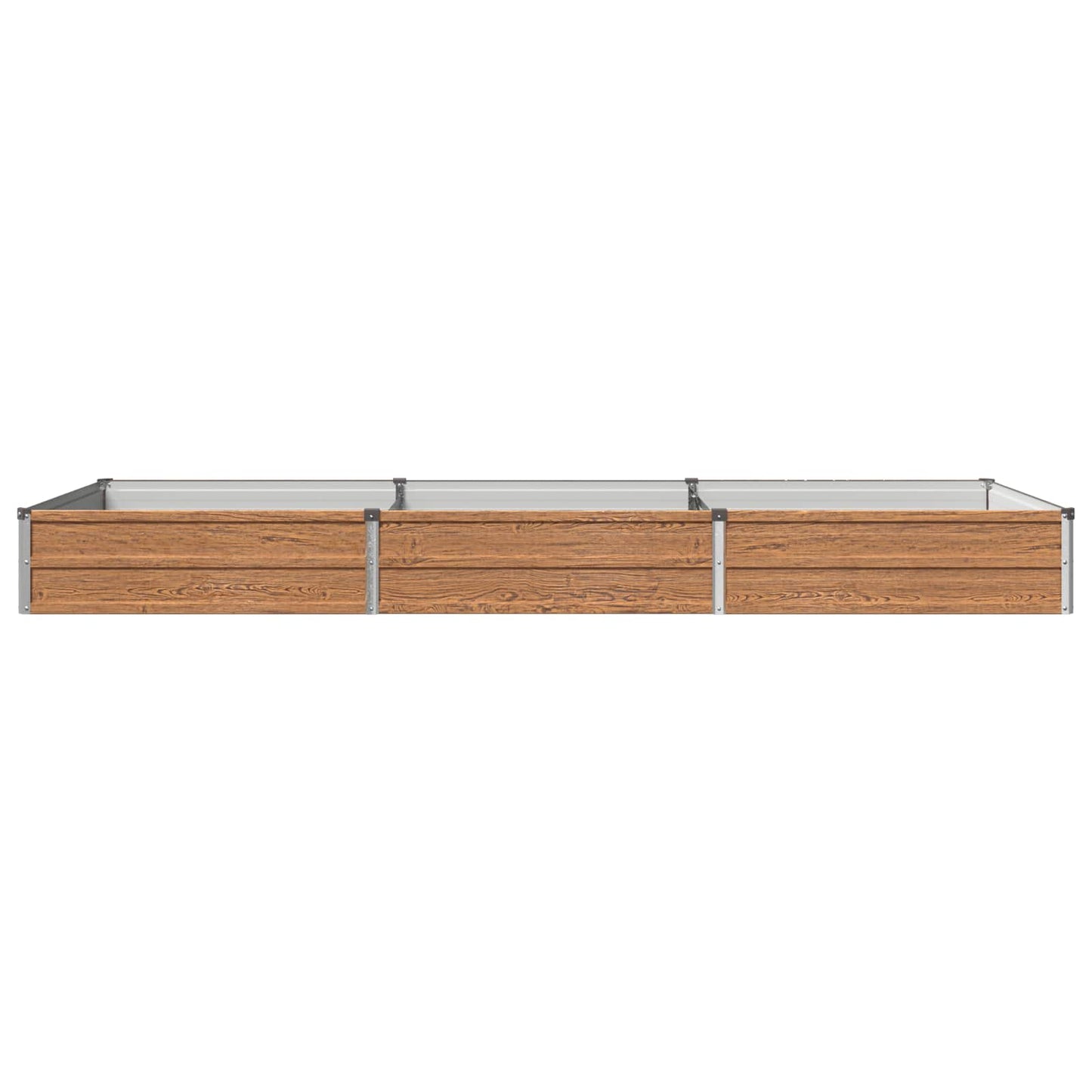 vidaXL Raised Garden Bed Wood Brown 240 x 80 x 24 cm cold-rolled steel