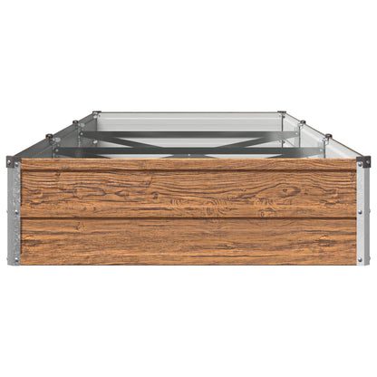 vidaXL Raised Garden Bed Wood Brown 240 x 80 x 24 cm cold-rolled steel