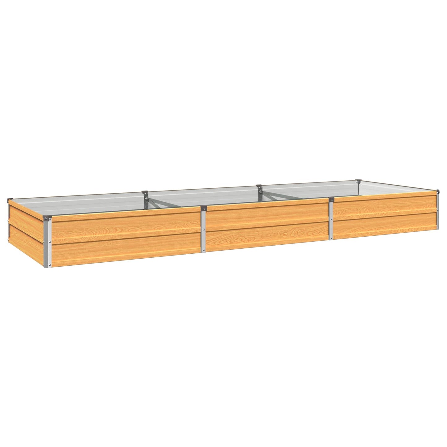 vidaXL Raised Garden Bed Natural 240 x 80 x 24 cm cold-rolled steel