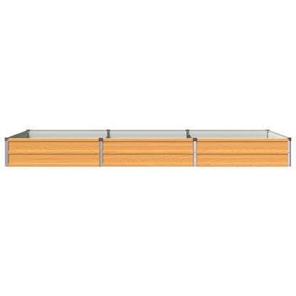 vidaXL Raised Garden Bed Natural 240 x 80 x 24 cm cold-rolled steel
