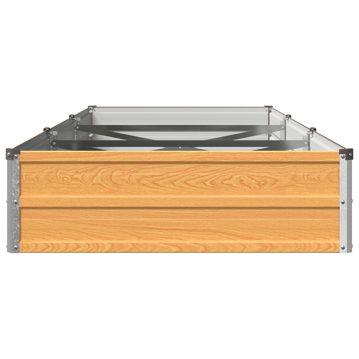 vidaXL Raised Garden Bed Natural 240 x 80 x 24 cm cold-rolled steel