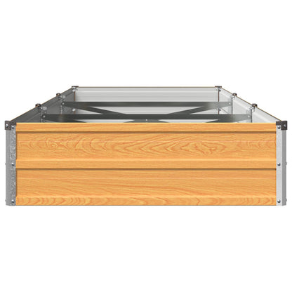 vidaXL Raised Garden Bed Natural 240 x 80 x 24 cm cold-rolled steel