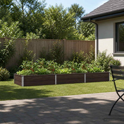 vidaXL Raised Garden Bed Black 240 x 80 x 24 cm cold-rolled steel