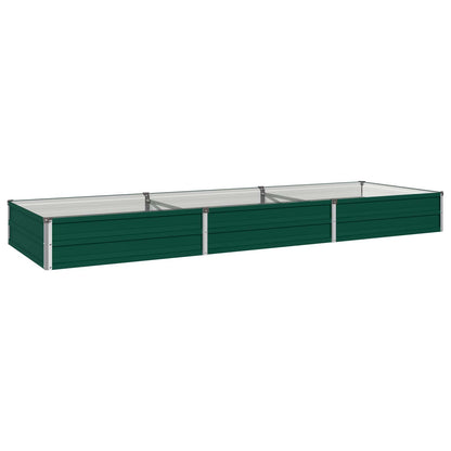 vidaXL Raised Garden Bed Green 240 x 80 x 24 cm cold-rolled steeel