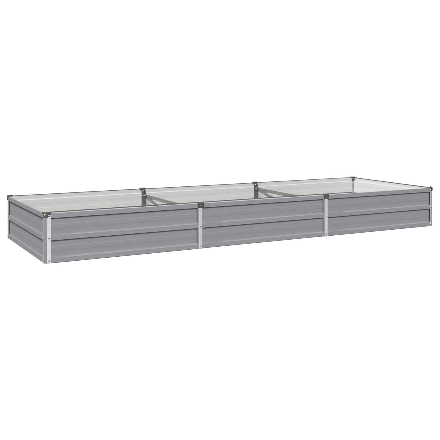 vidaXL Raised Garden Bed Grey 240 x 80 x 24 cm cold-rolled steel