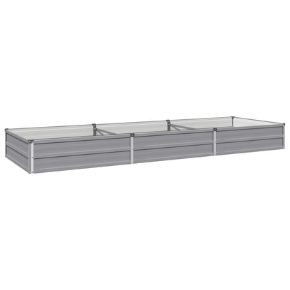 vidaXL Raised Garden Bed Grey 240 x 80 x 24 cm cold-rolled steel