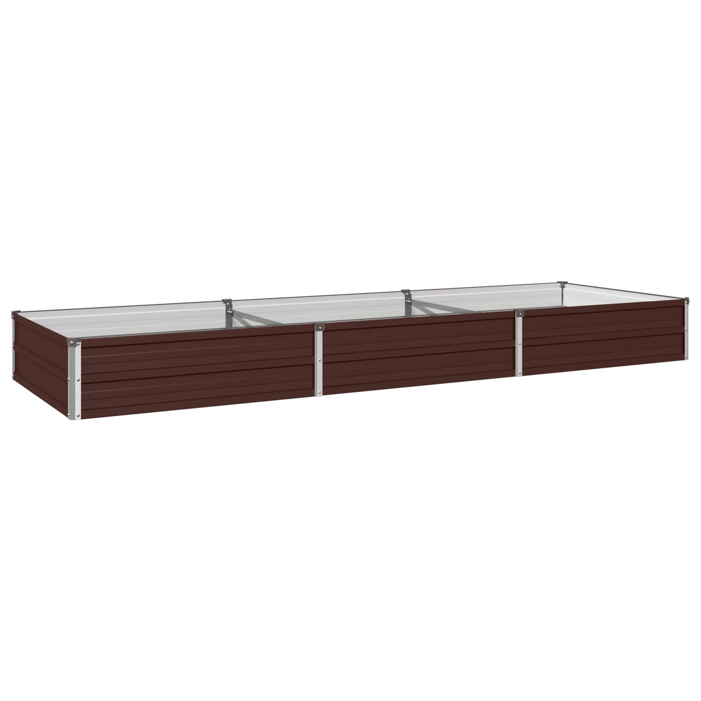 vidaXL Raised Garden Bed Brown 240 x 80 x 24 cm cold-rolled steel