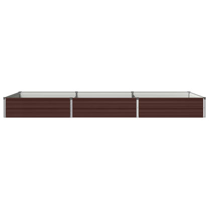 vidaXL Raised Garden Bed Brown 240 x 80 x 24 cm cold-rolled steel