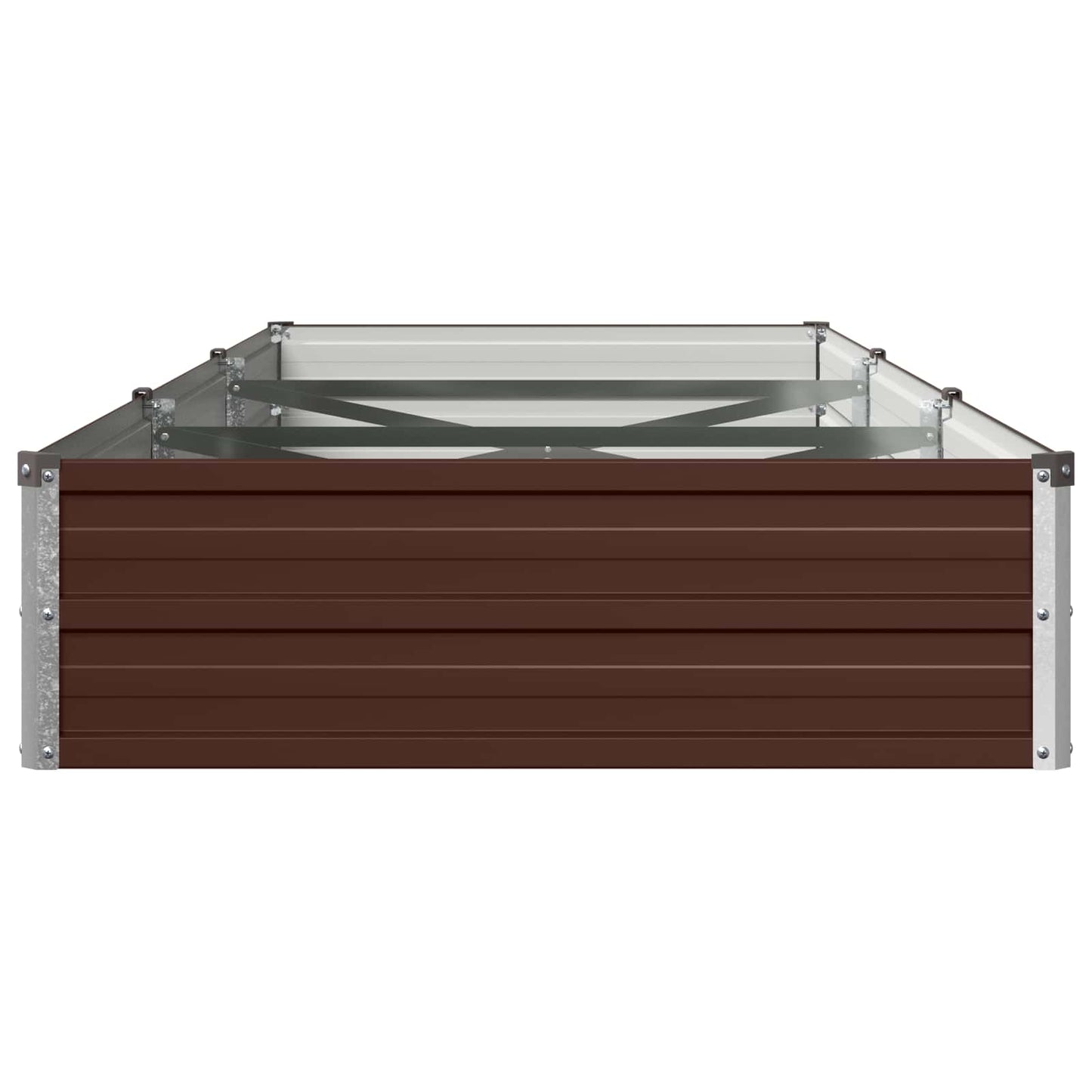 vidaXL Raised Garden Bed Brown 240 x 80 x 24 cm cold-rolled steel