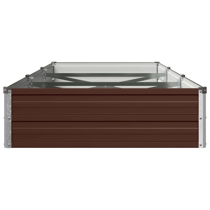 vidaXL Raised Garden Bed Brown 240 x 80 x 24 cm cold-rolled steel
