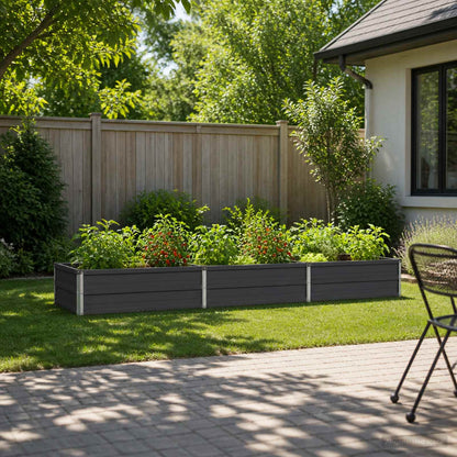 vidaXL Raised Garden Bed Anthracite 240 x 80 x 24 cm cold-rolled steel