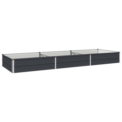 vidaXL Raised Garden Bed Anthracite 240 x 80 x 24 cm cold-rolled steel
