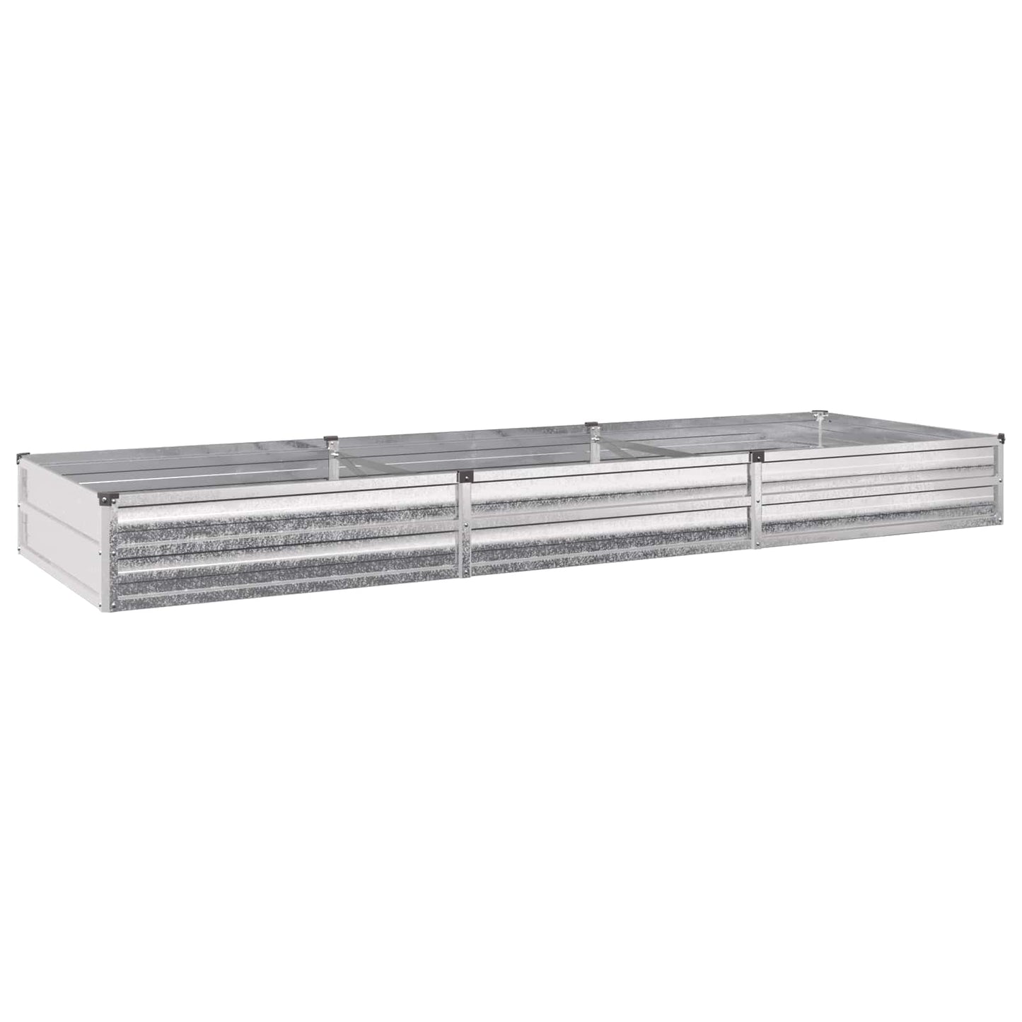 vidaXL Raised Garden Bed Silver 240 x 80 x 24 cm galvanized