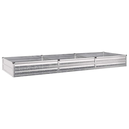 vidaXL Raised Garden Bed Silver 240 x 80 x 24 cm galvanized