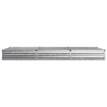 vidaXL Raised Garden Bed Silver 240 x 80 x 24 cm galvanized