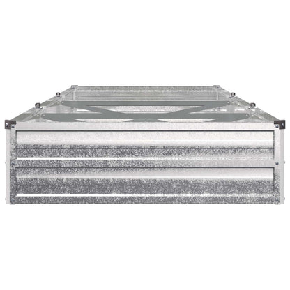 vidaXL Raised Garden Bed Silver 240 x 80 x 24 cm galvanized