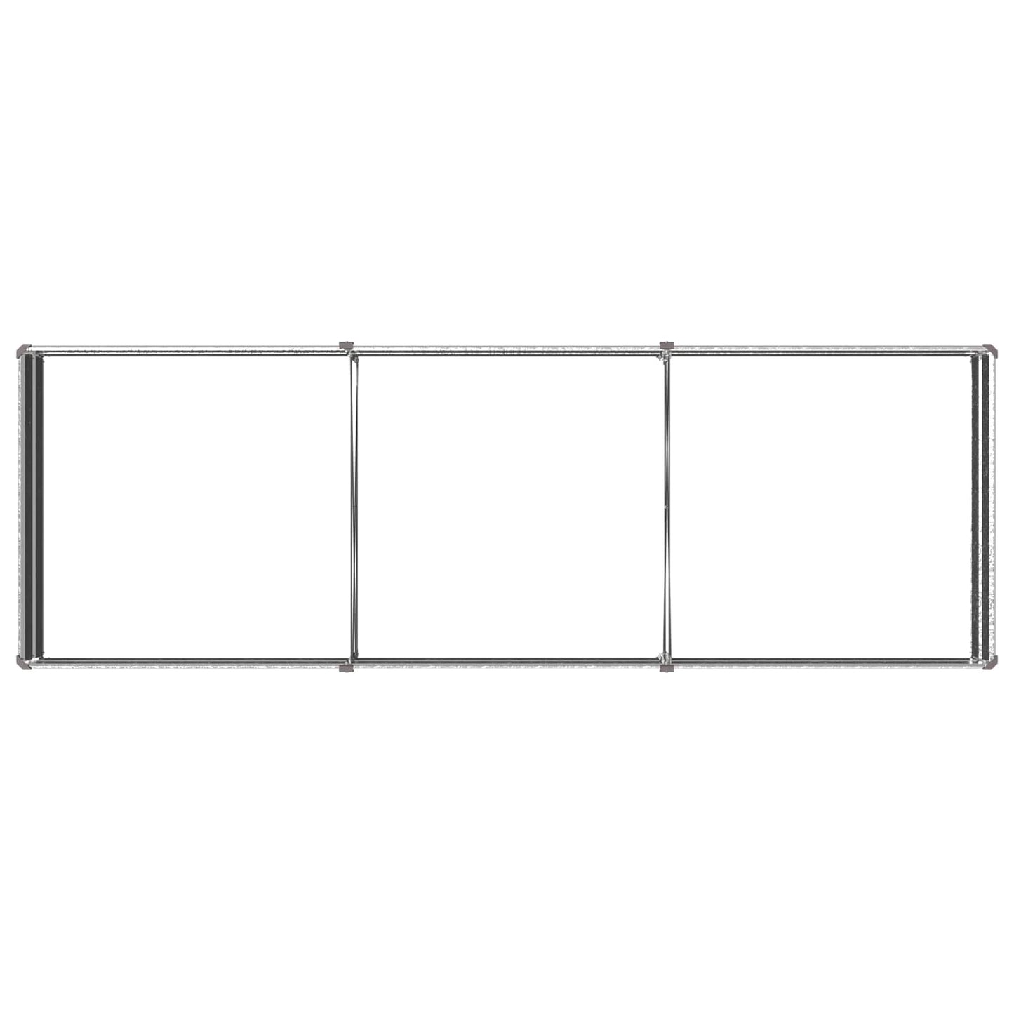 vidaXL Raised Garden Bed Silver 240 x 80 x 24 cm galvanized