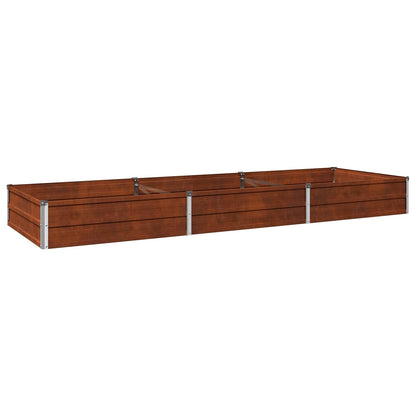 vidaXL Raised Garden Bed Rusty 240 x 80 x 24 cm corton