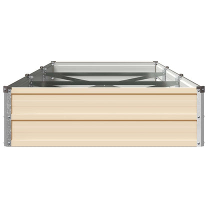 vidaXL Raised Garden Bed Ivory 240 x 80 x 24 cm cold-rolled steel