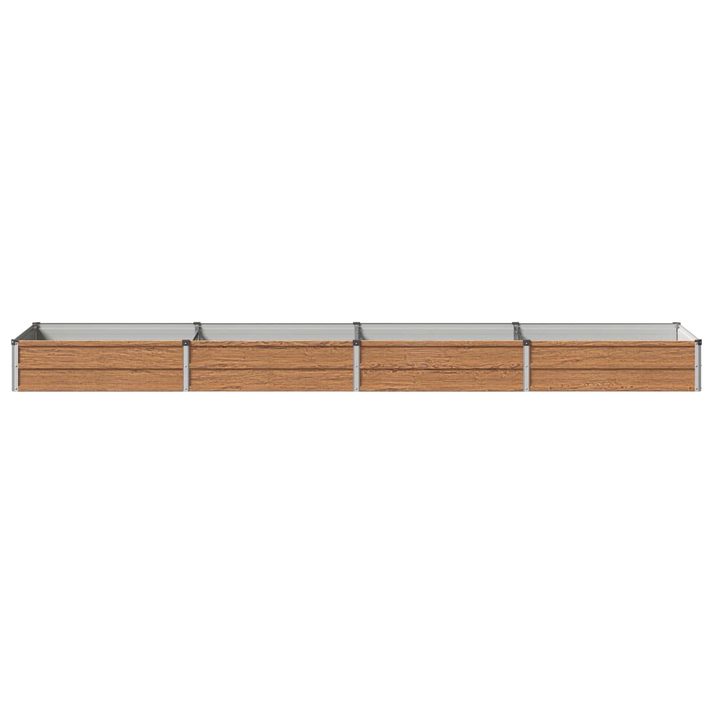 vidaXL Raised Garden Bed Wood Brown 320 x 80 x 24 cm cold-rolled steel