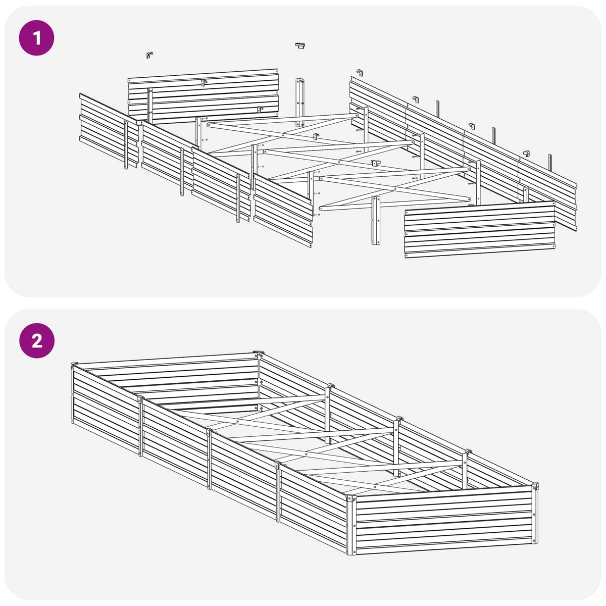 vidaXL Raised Garden Bed Wood Natural 320 x 80 x 24 cm