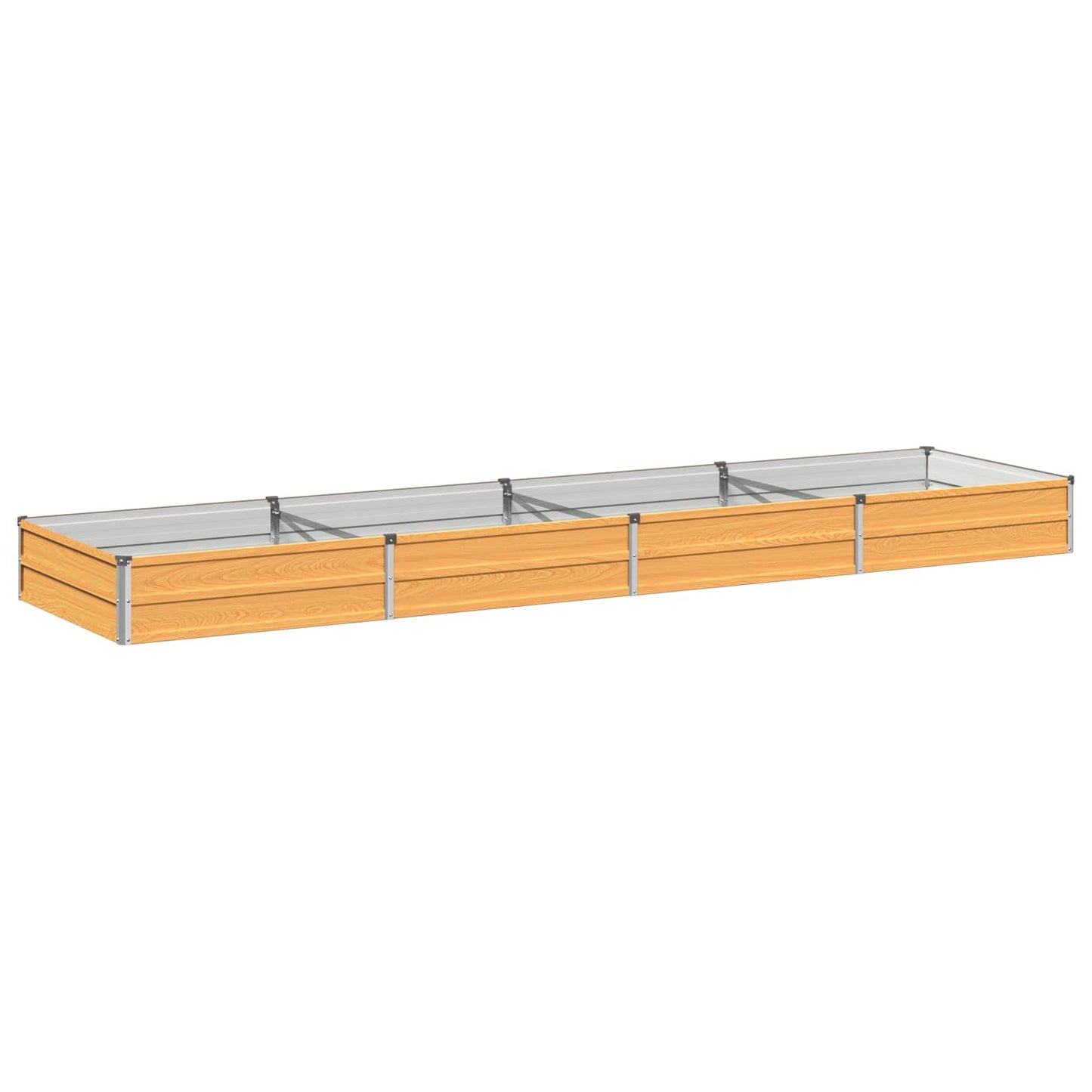 vidaXL Raised Garden Bed Natural 320 x 80 x 24 cm cold-rolled steel