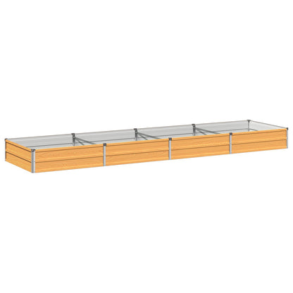 vidaXL Raised Garden Bed Natural 320 x 80 x 24 cm cold-rolled steel