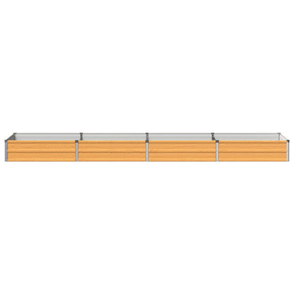 vidaXL Raised Garden Bed Natural 320 x 80 x 24 cm cold-rolled steel