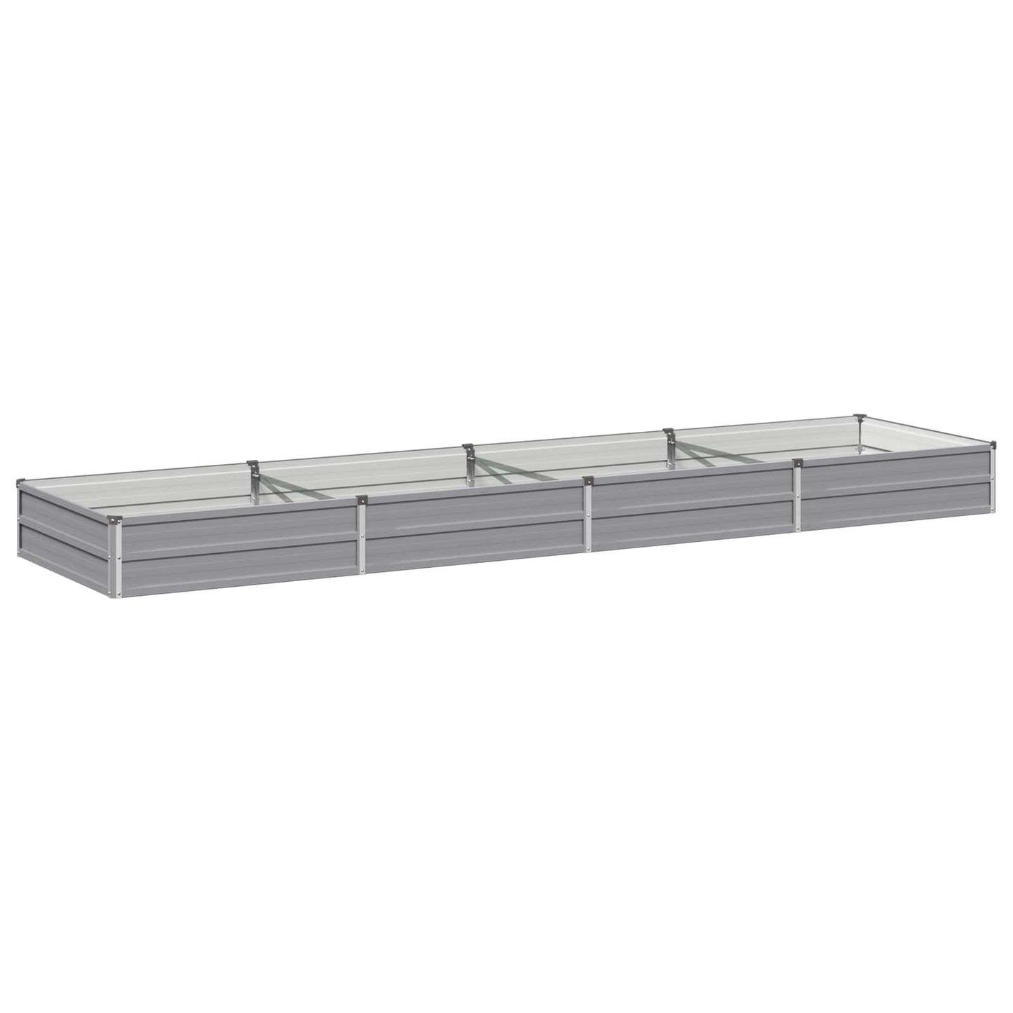vidaXL Raised Garden Bed Grey 320 x 80 x 24 cm cold-rolled steel