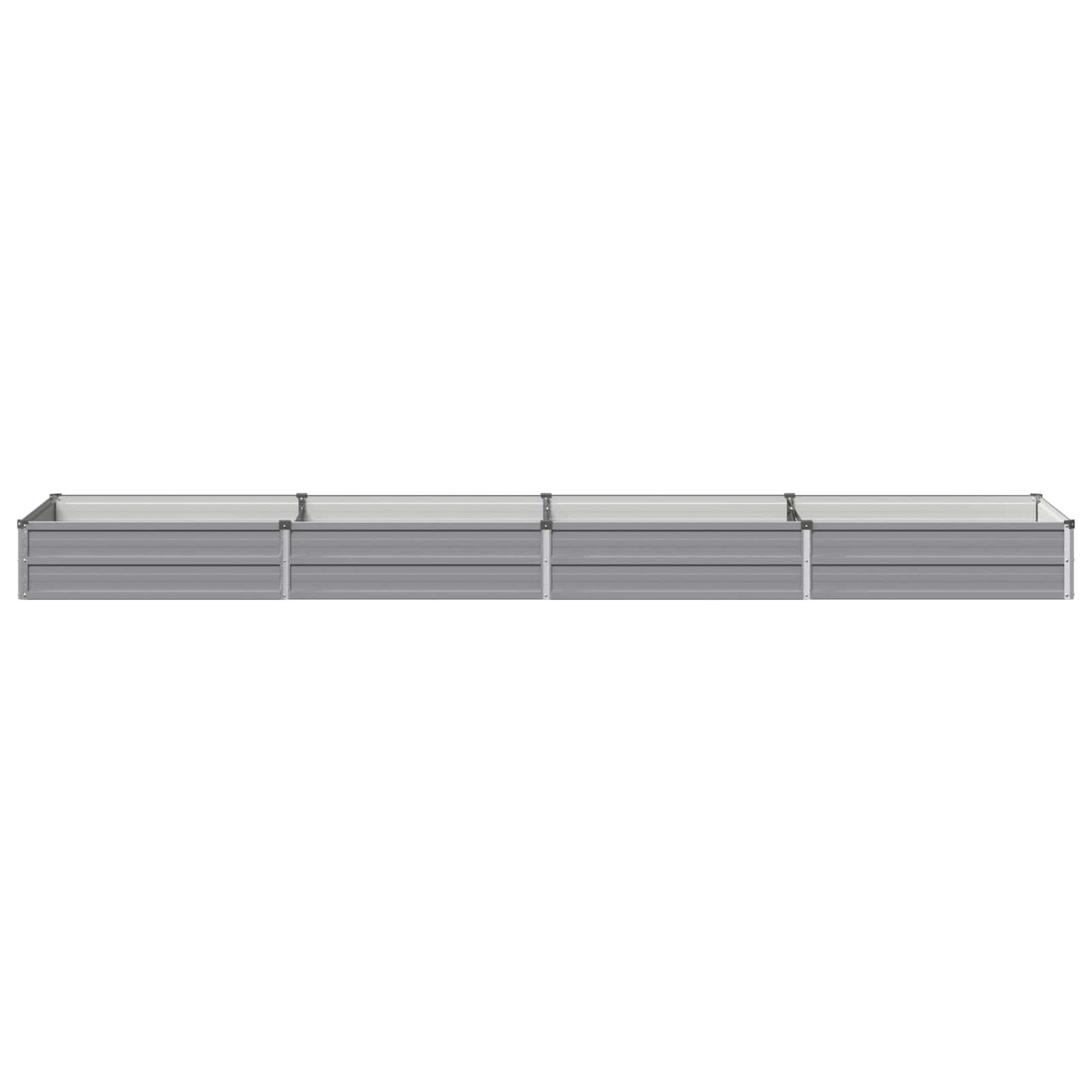 vidaXL Raised Garden Bed Grey 320 x 80 x 24 cm cold-rolled steel