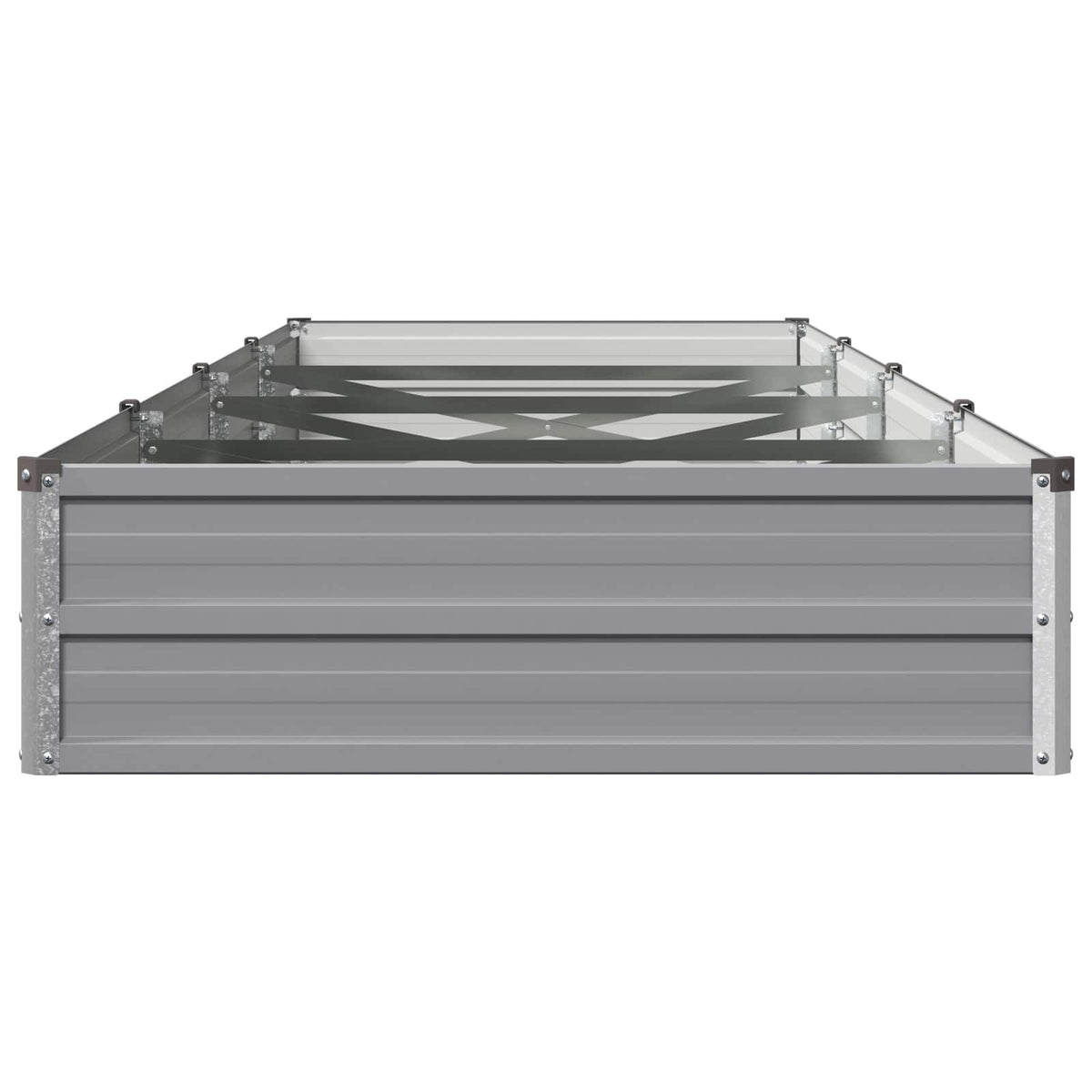 vidaXL Raised Garden Bed Grey 320 x 80 x 24 cm Galvanised Steel