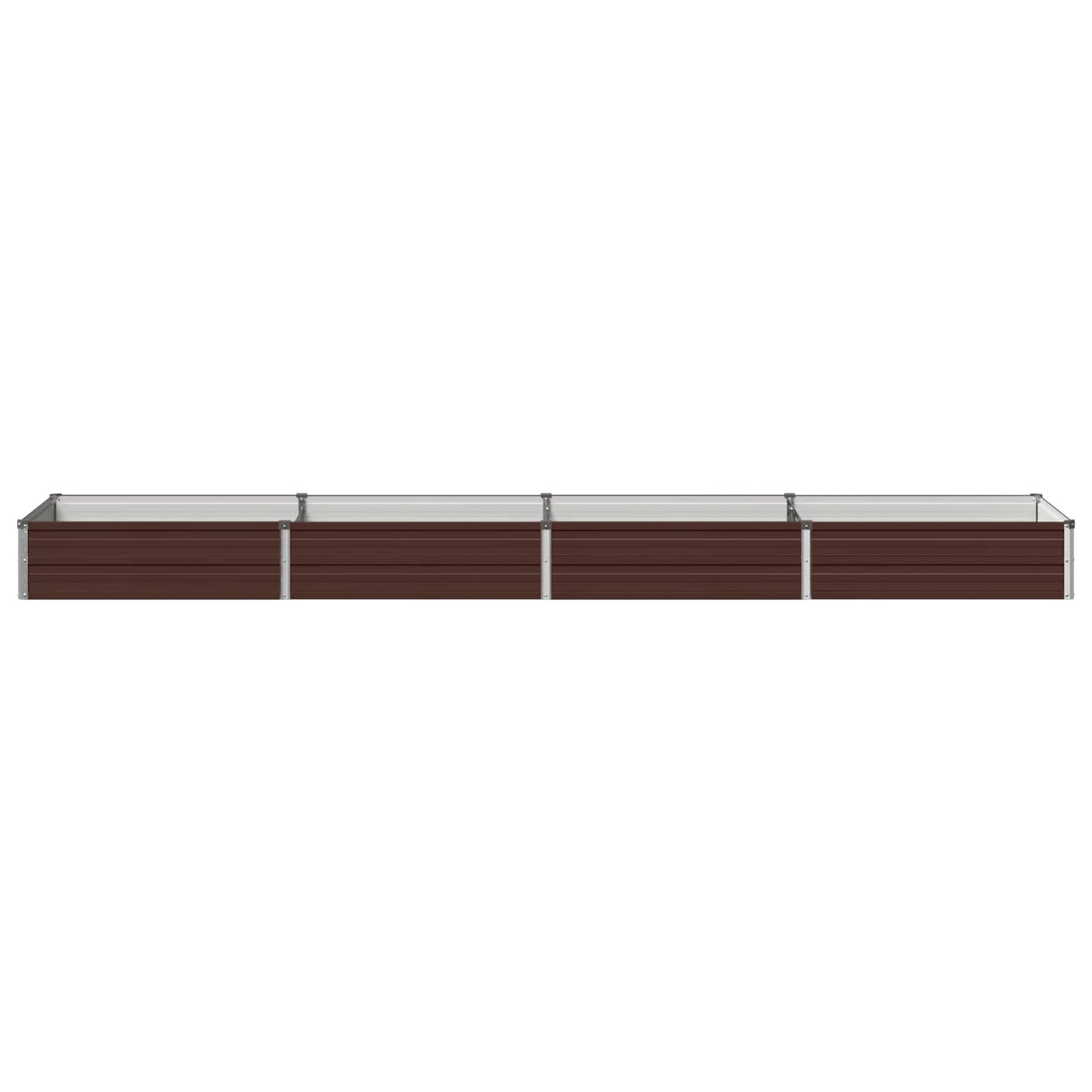 vidaXL Raised Garden Bed Brown 320 x 80 x 24 cm cold-rolled steel