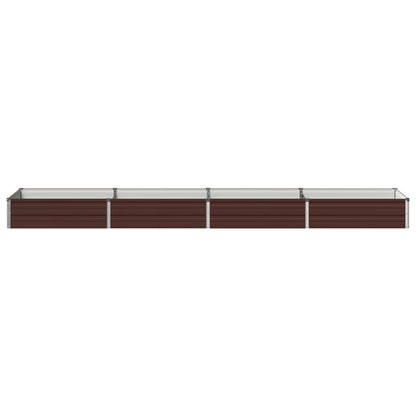 vidaXL Raised Garden Bed Brown 320 x 80 x 24 cm cold-rolled steel