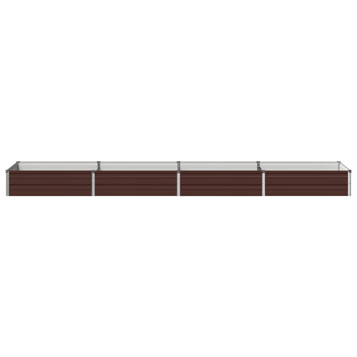vidaXL Raised Garden Bed Brown 320 x 80 x 24 cm Galvanised Steel