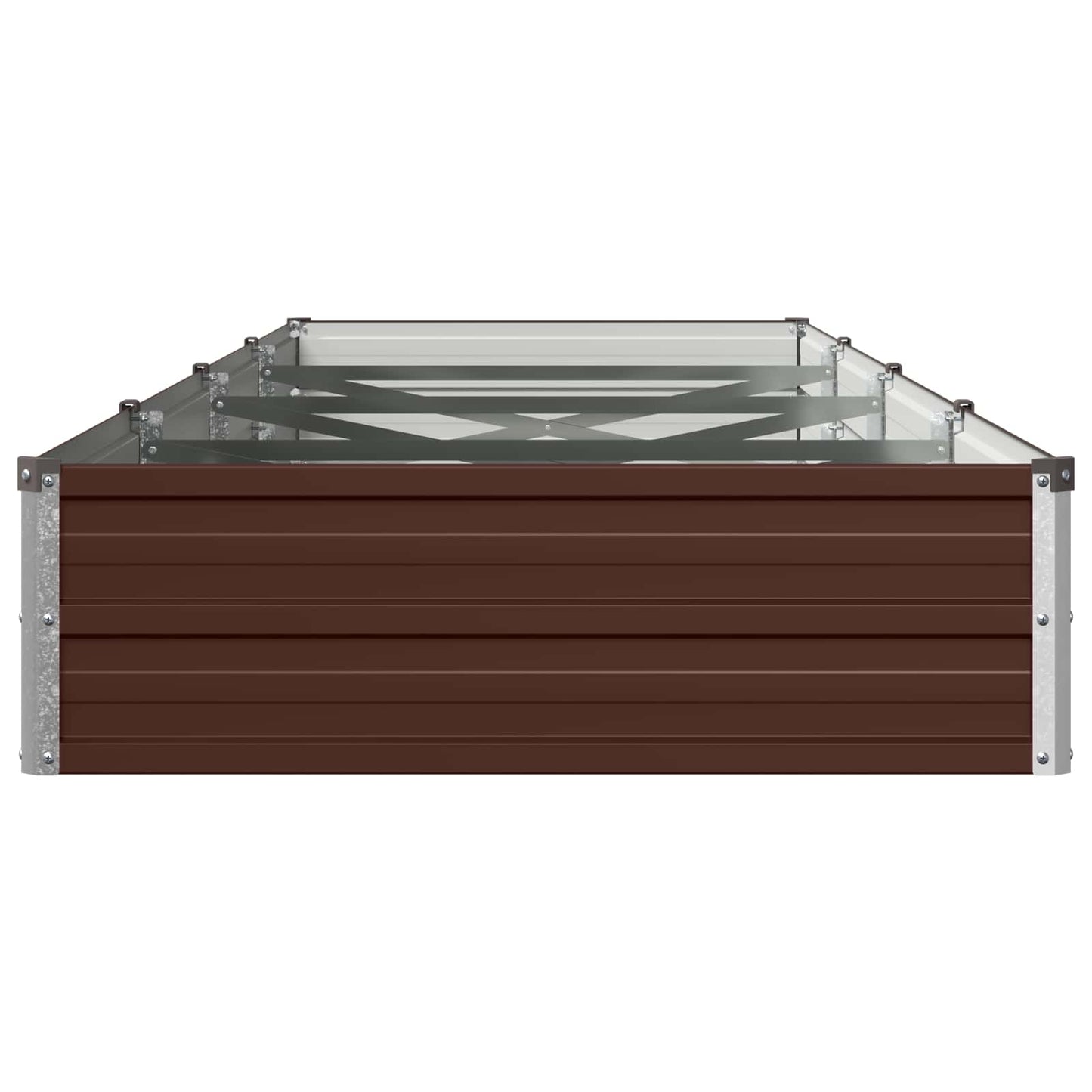 vidaXL Raised Garden Bed Brown 320 x 80 x 24 cm cold-rolled steel