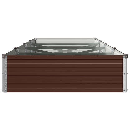 vidaXL Raised Garden Bed Brown 320 x 80 x 24 cm cold-rolled steel