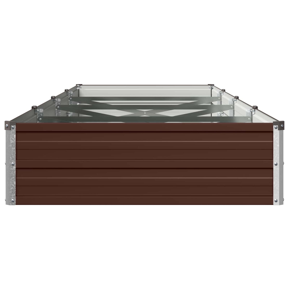 vidaXL Raised Garden Bed Brown 320 x 80 x 24 cm Galvanised Steel