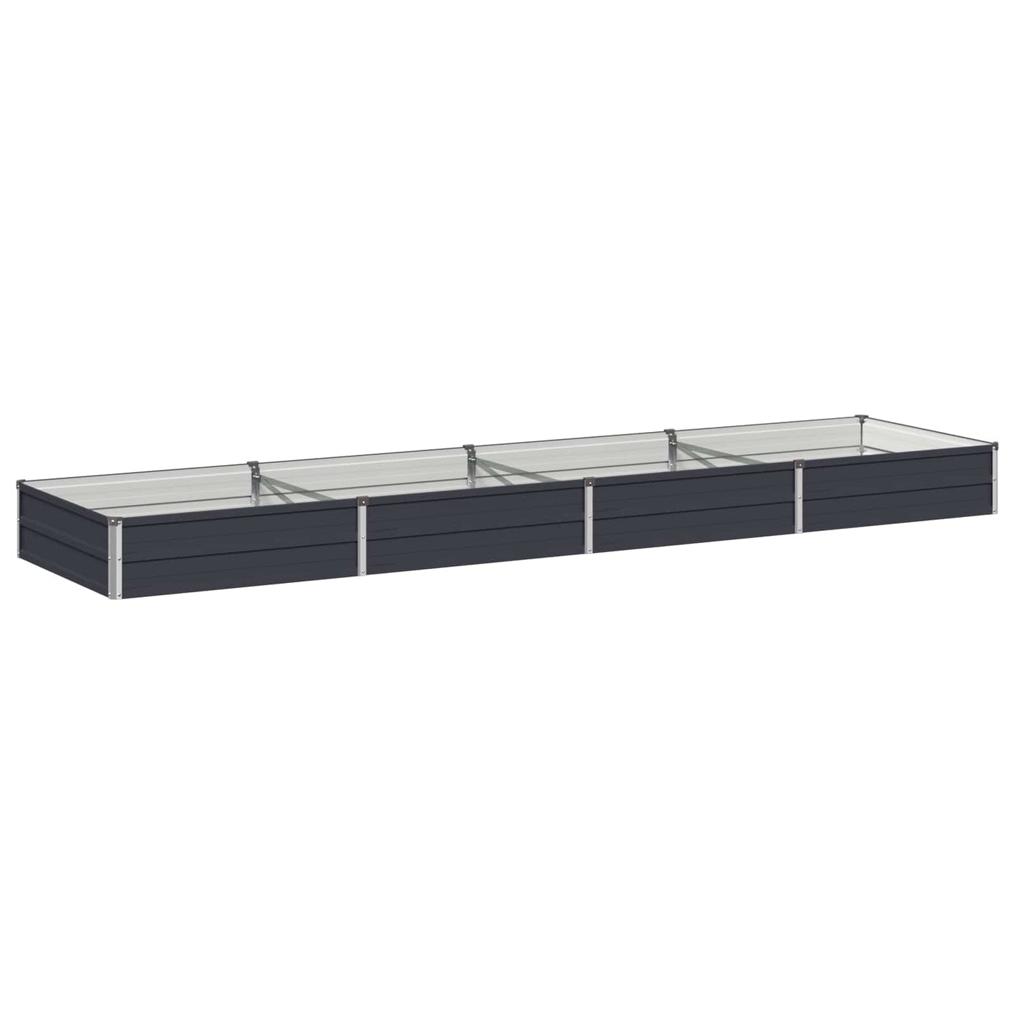 vidaXL Raised Garden Bed Anthracite 320 x 80 x 24 cm cold-rolled steel