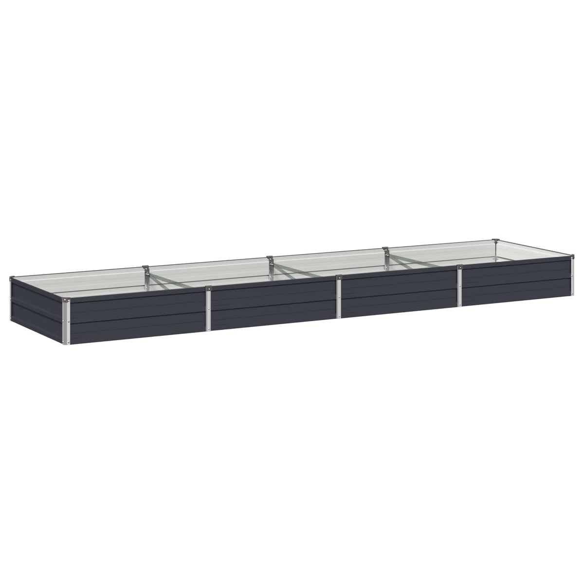 vidaXL Raised Garden Bed Anthracite 320 x 80 x 24 cm Galvanised Steel