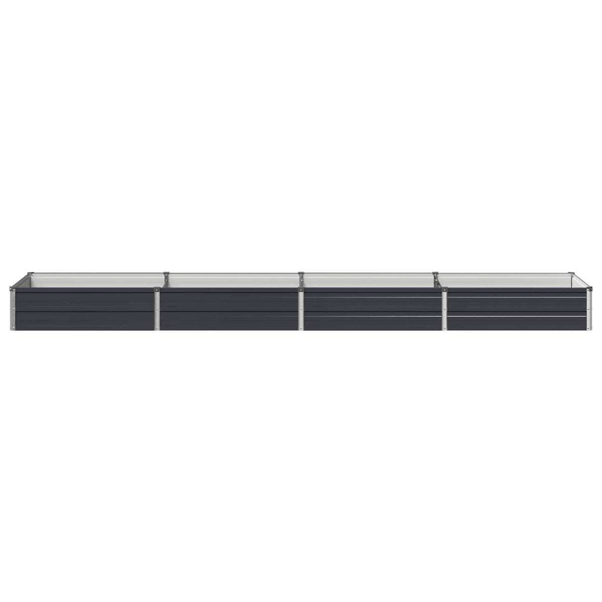 vidaXL Raised Garden Bed Anthracite 320 x 80 x 24 cm Galvanised Steel