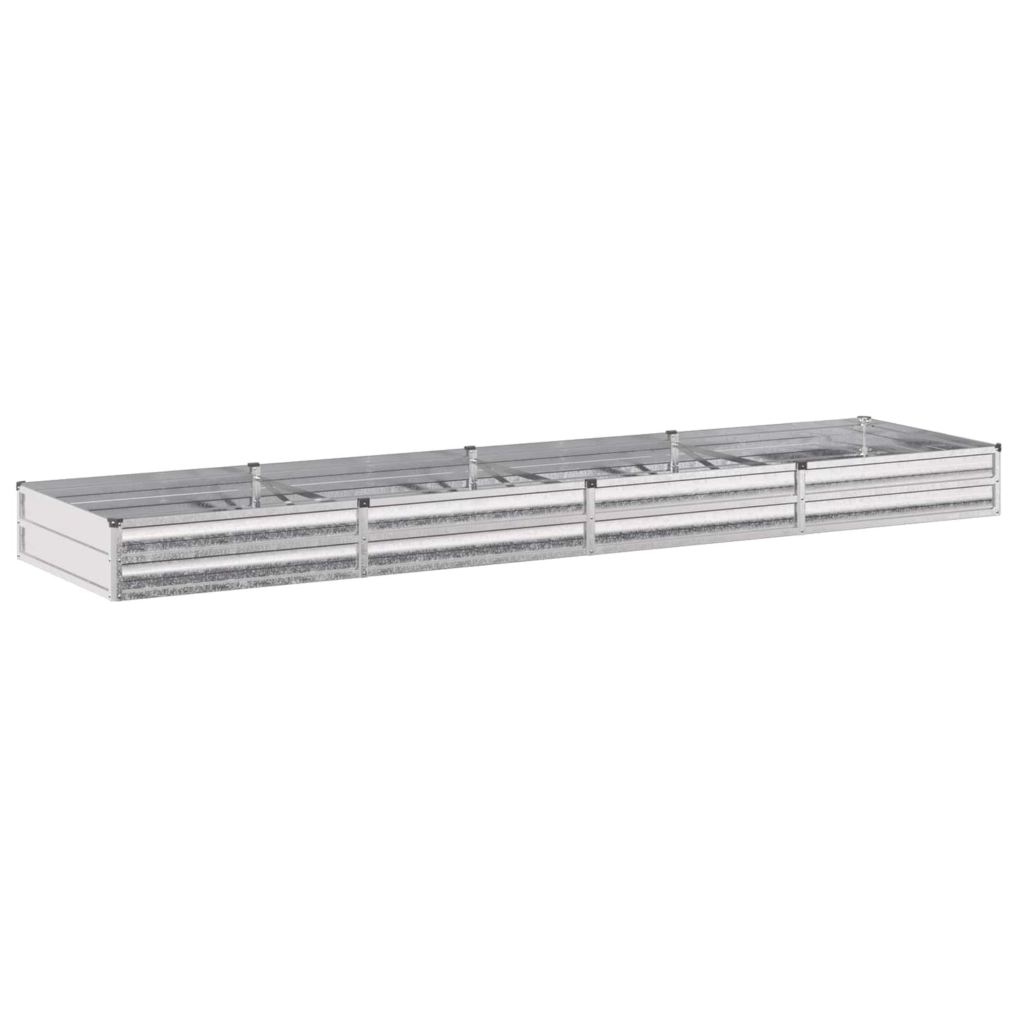 vidaXL Raised Garden Bed Silver 320 x 80 x 24 cm galvanized