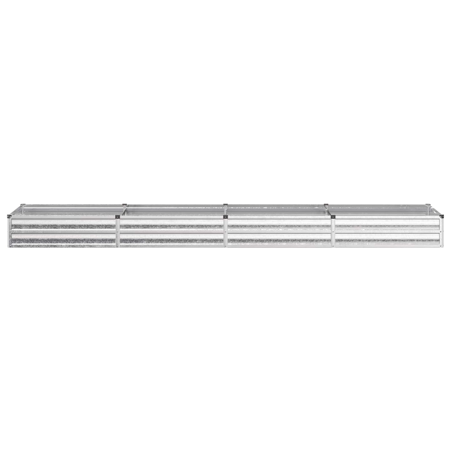 vidaXL Raised Garden Bed Silver 320 x 80 x 24 cm galvanized