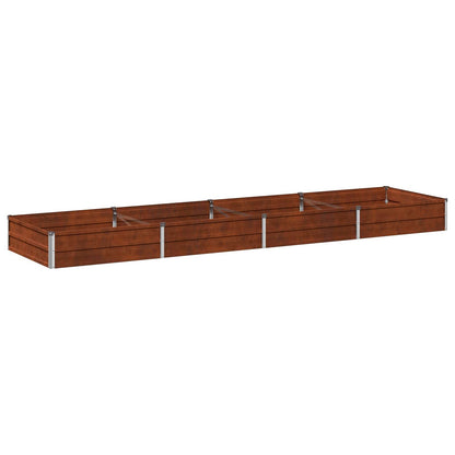 vidaXL Raised Garden Bed Rusty 320 x 80 x 24 cm corton