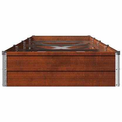 vidaXL Raised Garden Bed Rusty 320 x 80 x 24 cm corton