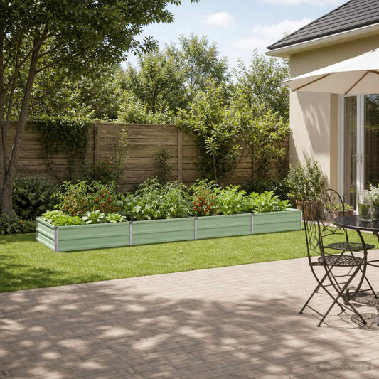 vidaXL Raised Garden Bed Pastel Green 320 x 80 x 24 cm